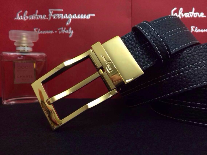 Ferragamo Gentle Monster leather belt with double gancini buckle GM124